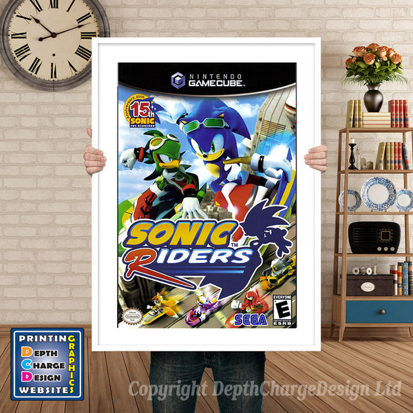 Sonic Riders Gamecube Inspired Retro Gaming Poster