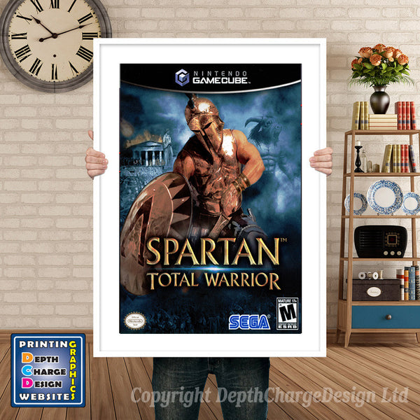 Spartan Total Warrior Gamecube Inspired Retro Gaming Poster