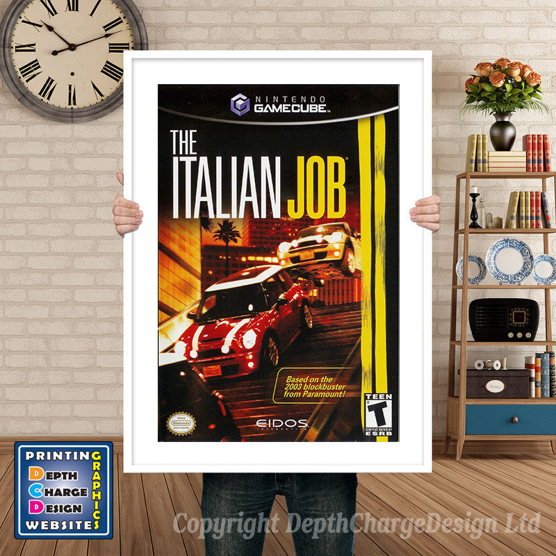 The Italian Job Gamecube Inspired Retro Gaming Poster A4 A3 A2 Or A1