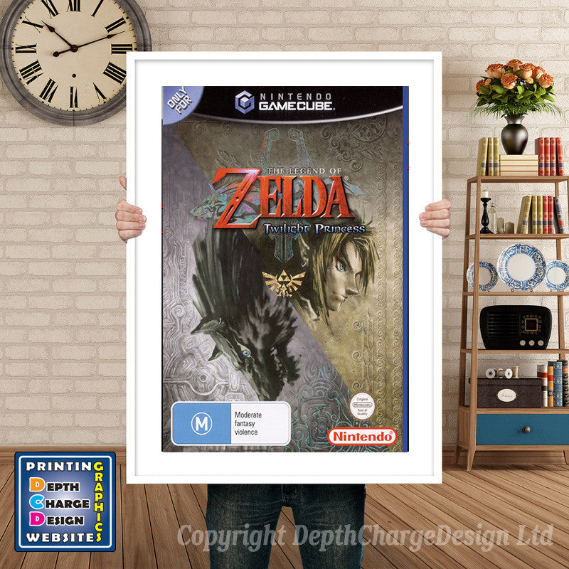 The Legend Of Zelda Twilight Princess_Au Gamecube Inspired Retro Gaming Poster A4 A3 A2 Or A1