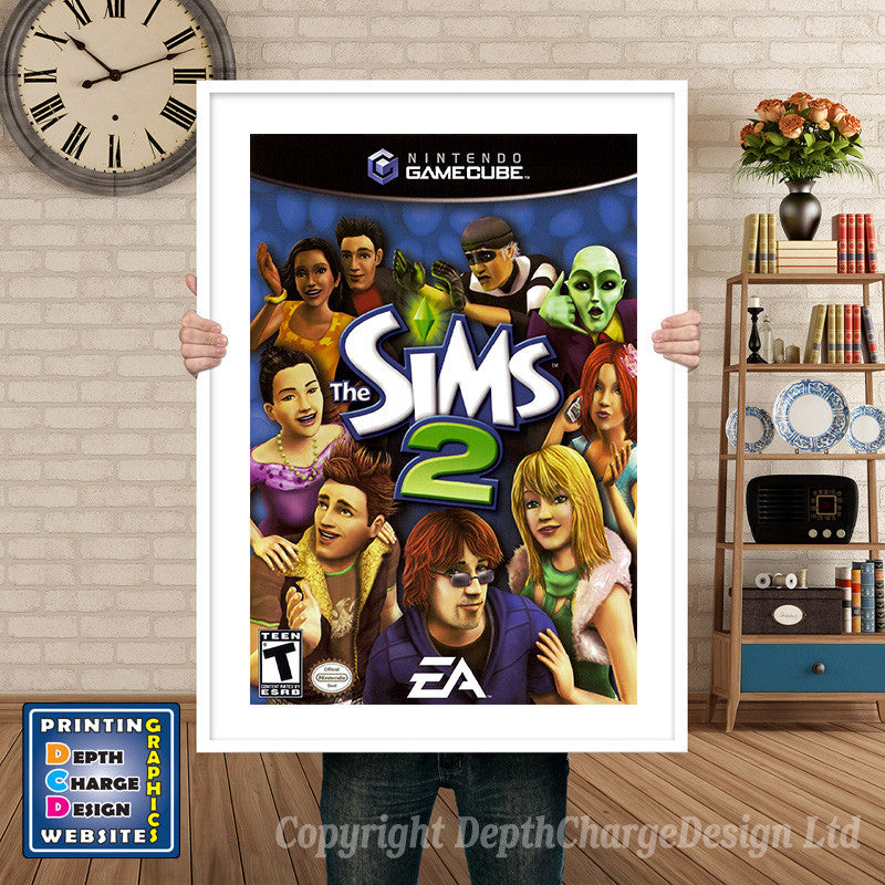 The Sims 2 Gamecube Inspired Retro Gaming Poster A4 A3 A2 Or A1