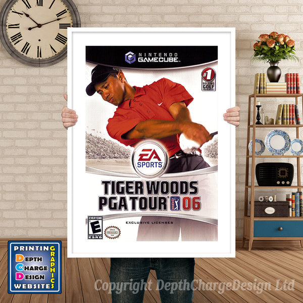 Tiger Woods Pga Tour06 Gamecube Inspired Retro Gaming Poster