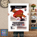 Tiger Woods Pga Tour06 Gamecube Inspired Retro Gaming Poster A4 A3 A2 Or A1