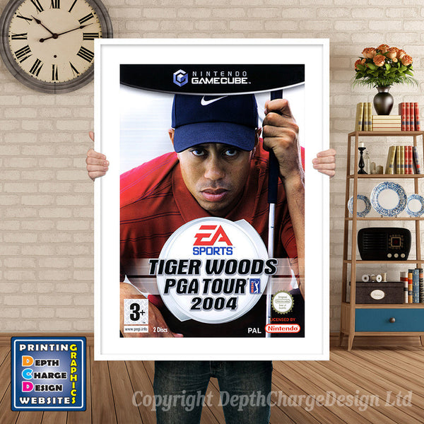 Tiger Woods Pga Tour2004_Eu Gamecube Inspired Retro Gaming Poster