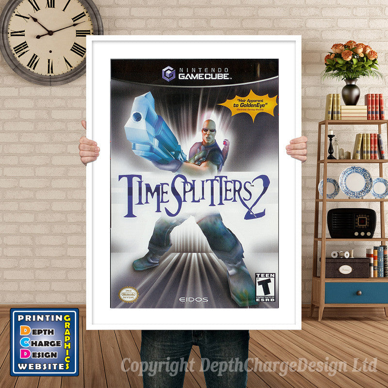 Time Splitters 2 Gamecube Inspired Retro Gaming Poster A4 A3 A2 Or A1