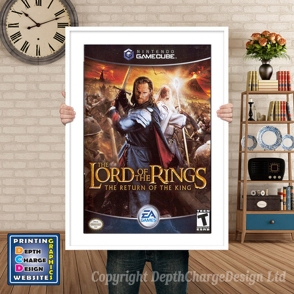 Tlotr The Return Of The King Gamecube Inspired Retro Gaming Poster