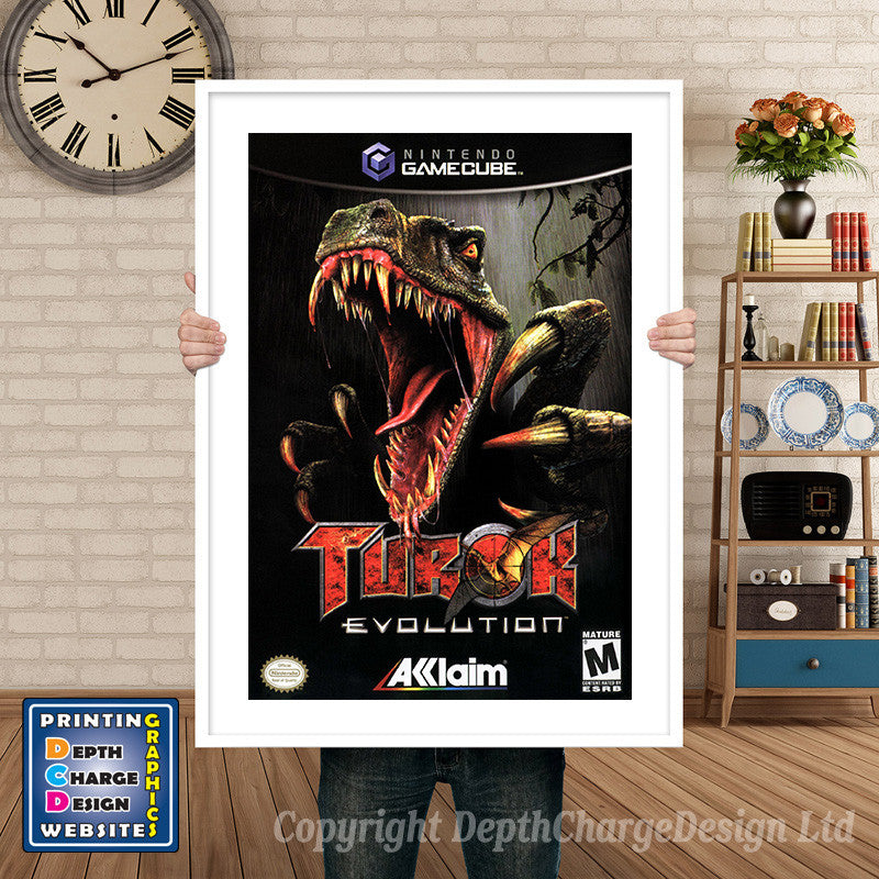 Turok Evolution Gamecube Inspired Retro Gaming Poster A4 A3 A2 Or A1