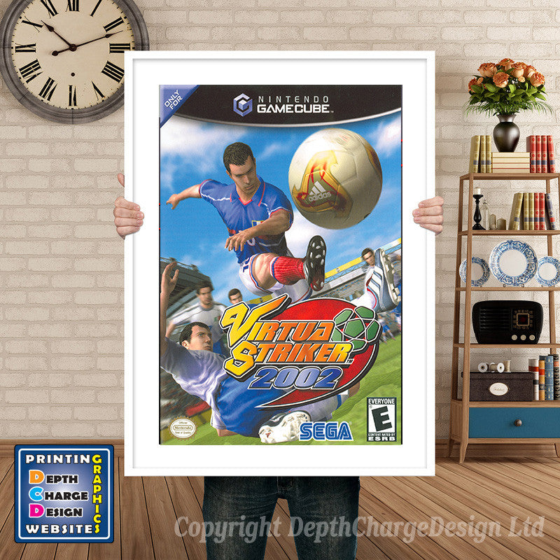 Virtua Striker2002 Gamecube Inspired Retro Gaming Poster A4 A3 A2 Or A1