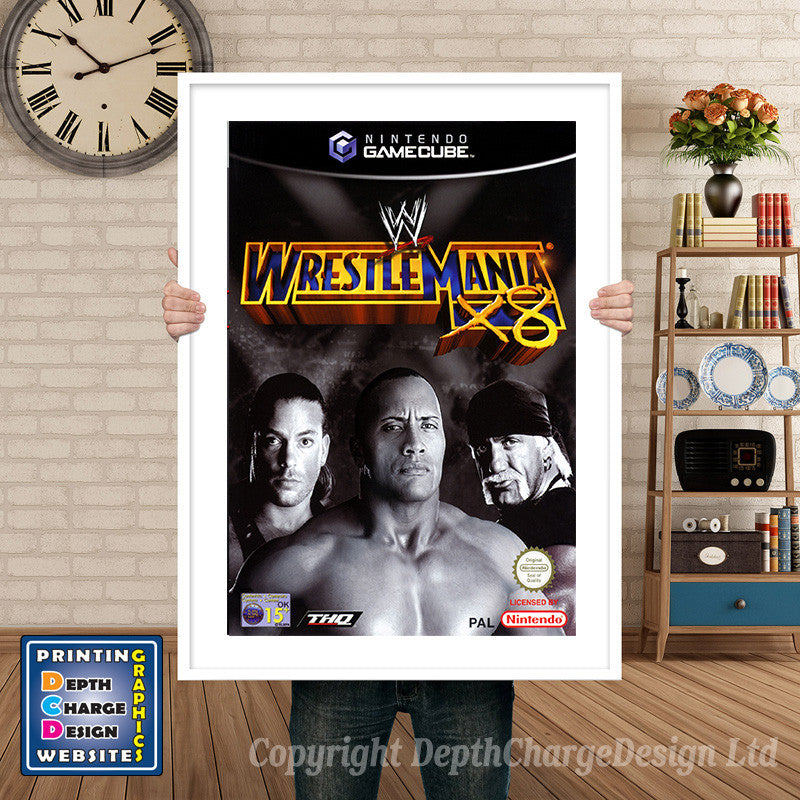 Wwe Wrestle Maniax 8_Eu Gamecube Inspired Retro Gaming Poster A4 A3 A2 Or A1