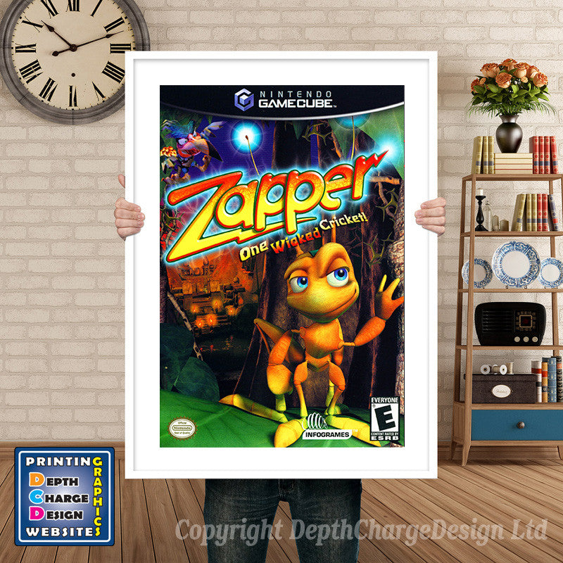 Zapper Gamecube Inspired Retro Gaming Poster A4 A3 A2 Or A1