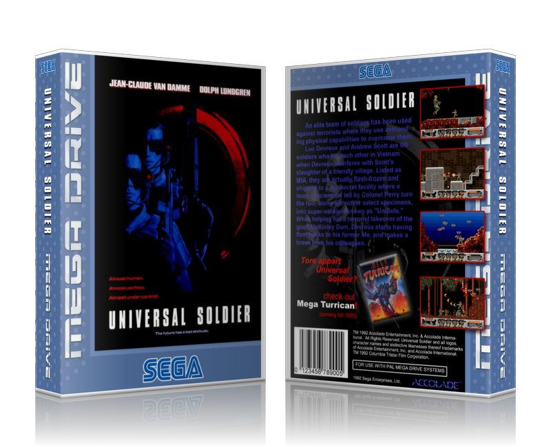 SEGA Genesis Universal Soldier Sega Megadrive REPLACEMENT GAME Case Or Cover