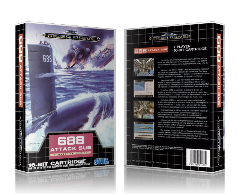 SEGA Genesis 688 Attack Sub Sega Megadrive REPLACEMENT GAME Case Or Cover