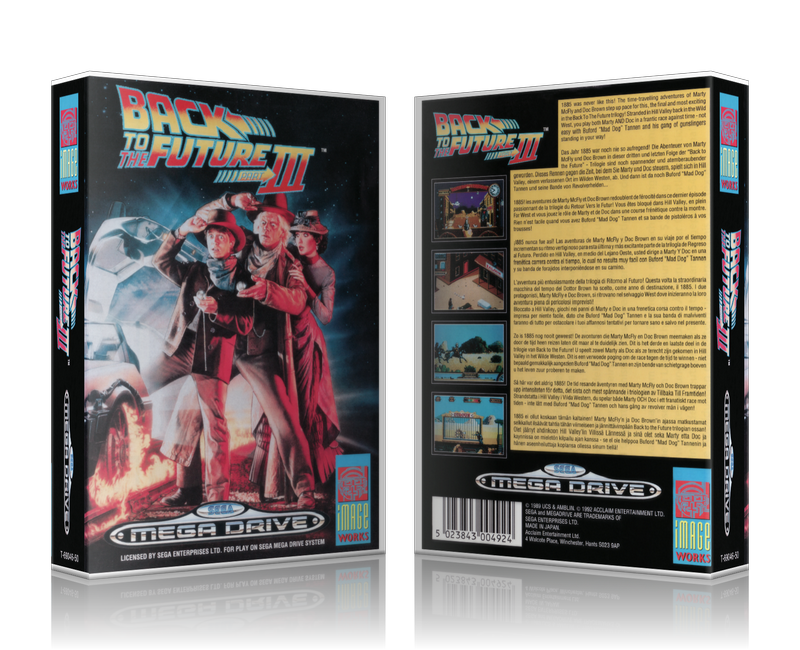SEGA Genesis Back To The Future III Sega Megadrive REPLACEMENT GAME Case Or Cover