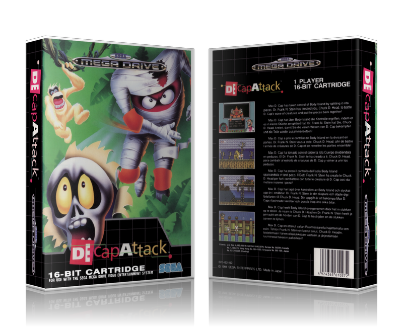 SEGA Genesis DE Cap Attack Sega Megadrive REPLACEMENT GAME Case Or Cover