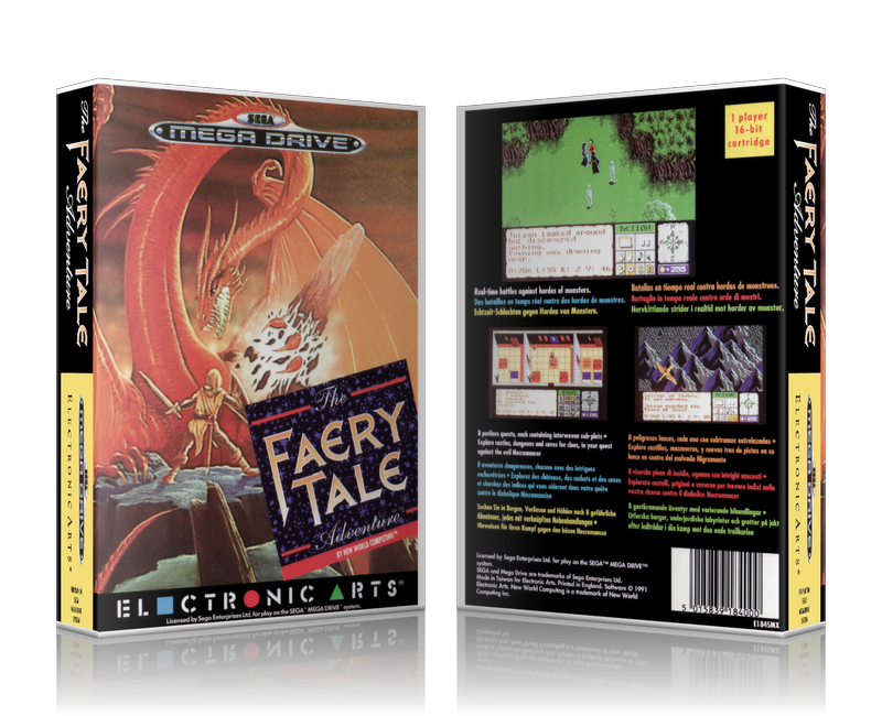 Genesis Faery Tale Adventure Sega Megadrive REPLACEMENT GAME Case Or Cover