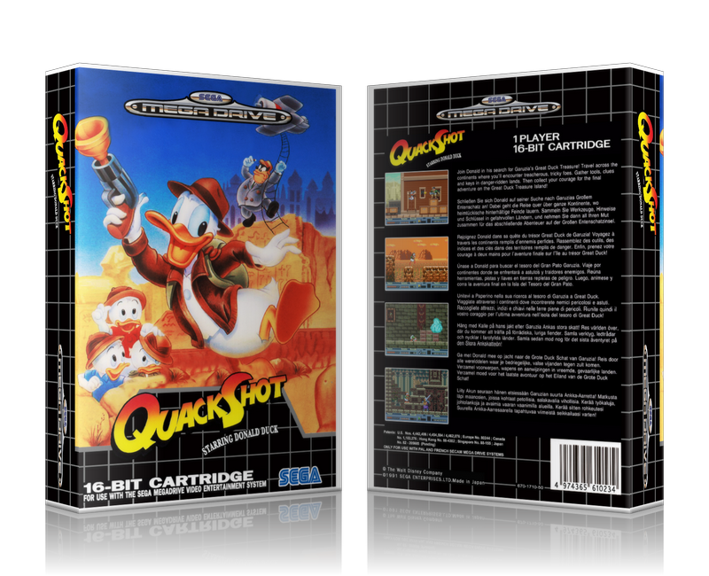 Genesis Quackshot 2 EU Sega Megadrive REPLACEMENT GAME Case Or Cover