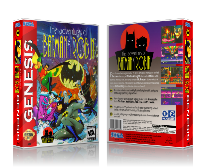 SEGA Genesis The Adventures Of Batman & Robin Sega Megadrive REPLACEMENT GAME Case Or Cover