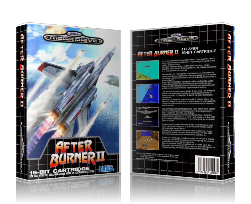 SEGA Genesis After Burner II Sega Megadrive REPLACEMENT GAME Case Or Cover