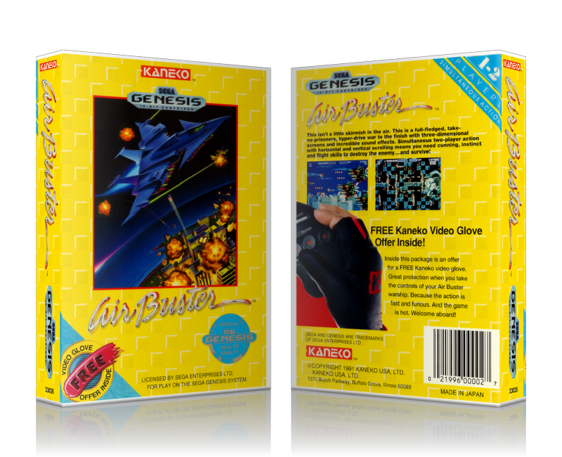 SEGA Genesis Air Buster Sega Megadrive REPLACEMENT GAME Case Or Cover