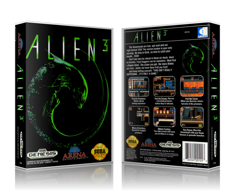 SEGA Genesis Alien 3 Sega Megadrive REPLACEMENT GAME Case Or Cover