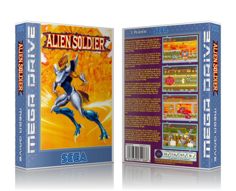 SEGA Genesis Alien Soldier Sega Megadrive REPLACEMENT GAME Case Or Cover