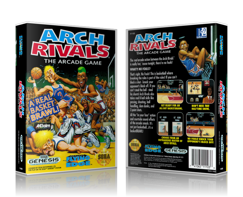 SEGA Genesis Arch Rivals Sega Megadrive REPLACEMENT GAME Case Or Cover