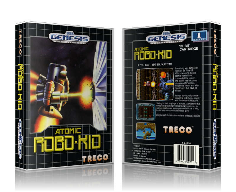 SEGA Genesis Atomic Robo-Kid Sega Megadrive REPLACEMENT GAME Case Or Cover