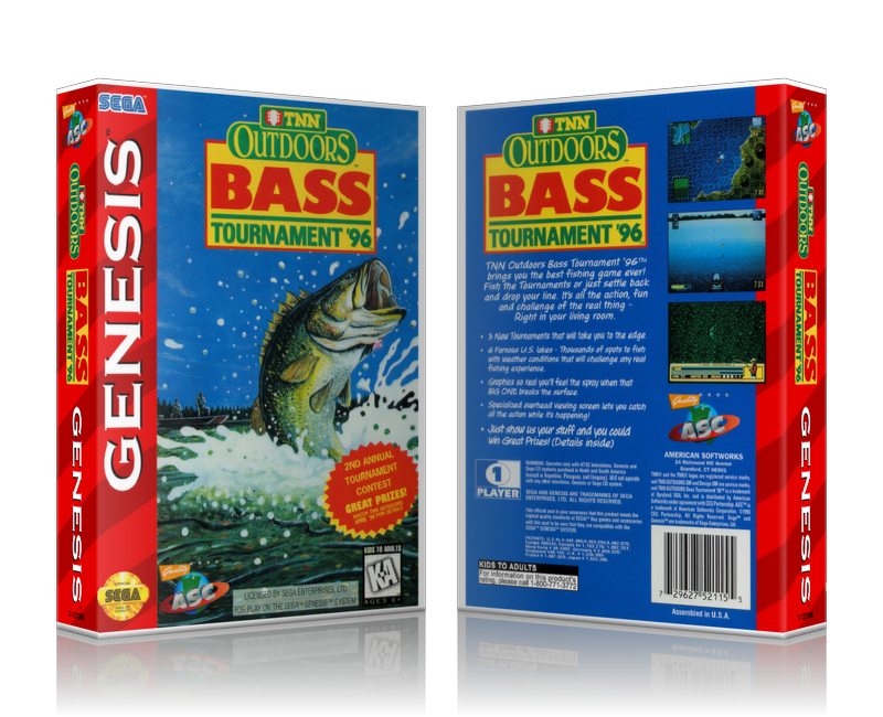 SEGA Genesis Bass Tournament '96 Sega Megadrive REPLACEMENT GAME Case Or Cover