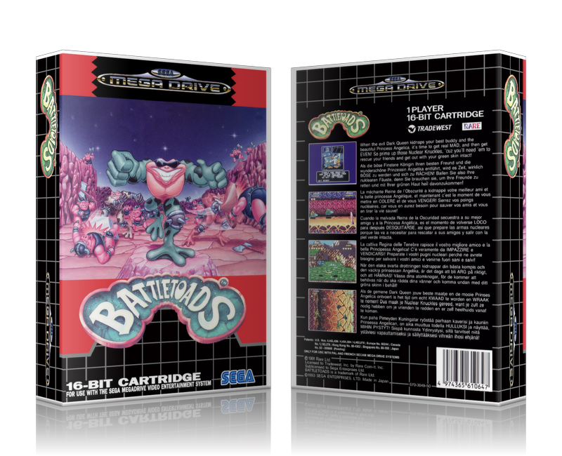 SEGA Genesis Battletoads Sega Megadrive REPLACEMENT GAME Case Or Cover