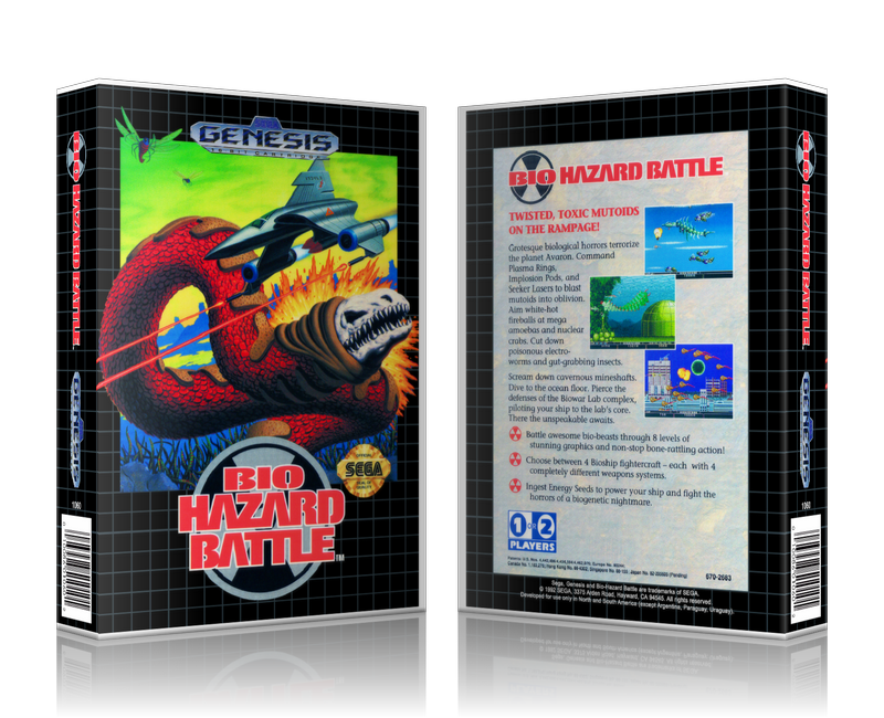 SEGA Genesis Bio Hazard Battle Sega Megadrive REPLACEMENT GAME Case Or Cover