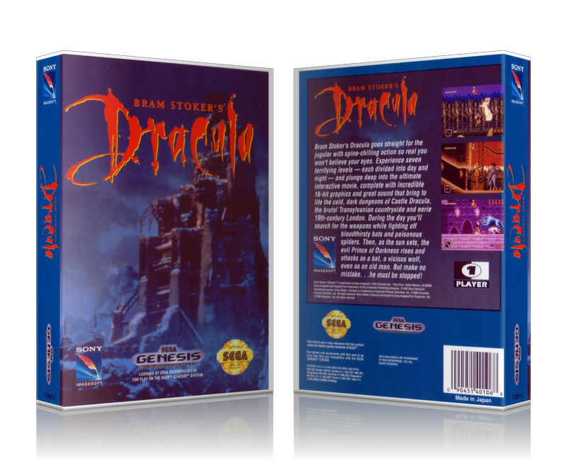 SEGA Genesis Bram Stoker's Dracula Sega Megadrive REPLACEMENT GAME Case Or Cover