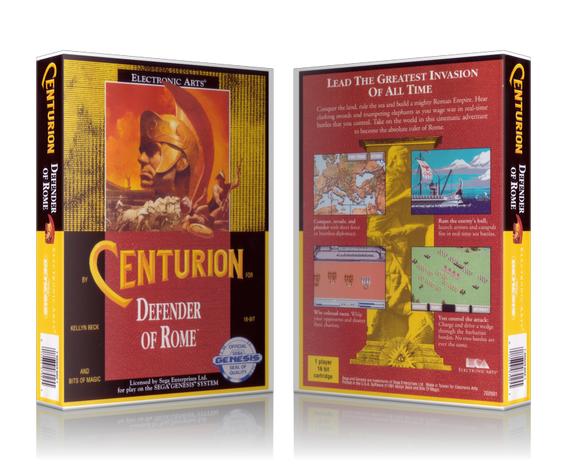 SEGA Genesis Centurion Defender Of Rome Sega Megadrive REPLACEMENT GAME Case Or Cover