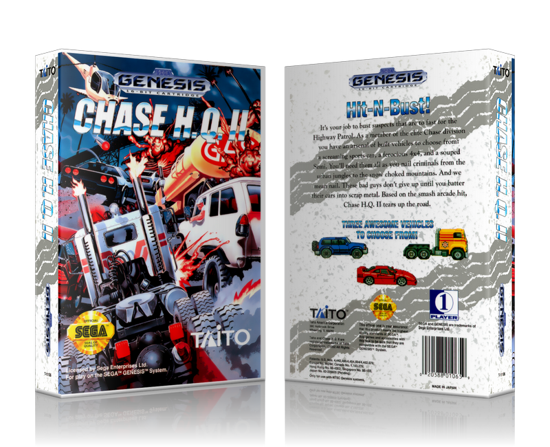SEGA Genesis Chase H.Q.II Sega Megadrive REPLACEMENT GAME Case Or Cover