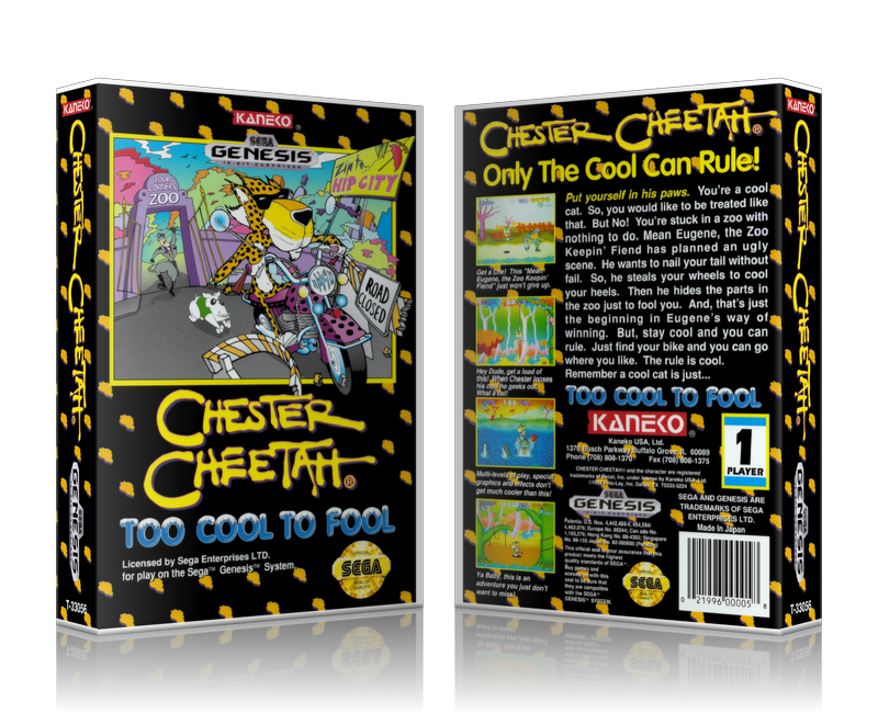SEGA Genesis Chester Cheetah Too Cool To Fool Sega Megadrive REPLACEMENT GAME Case Or Cover