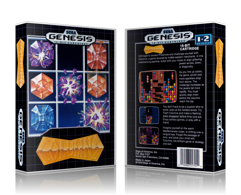 SEGA Genesis Columns Sega Megadrive REPLACEMENT GAME Case Or Cover