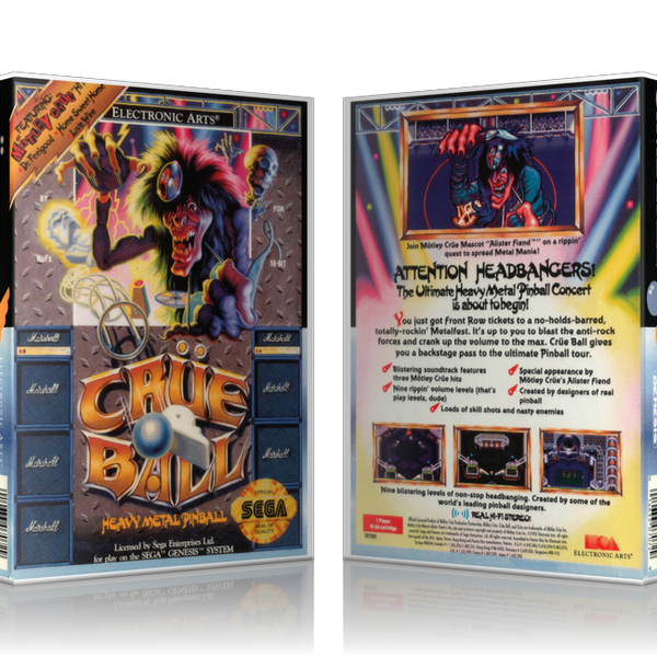 Jeu CRÜE BALL Featuring Motley Crue - Sega Mega Drive - Bon état