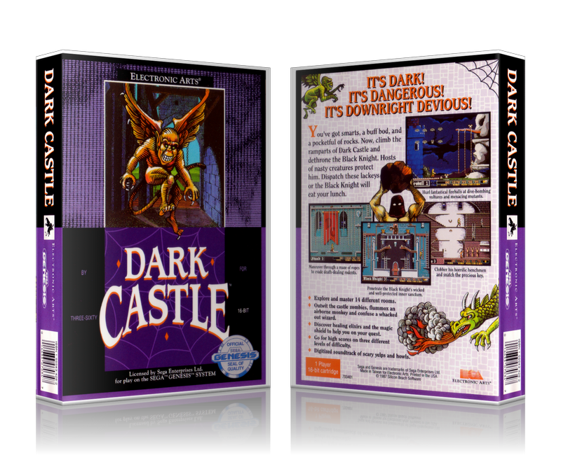 SEGA Genesis Dark Castle Sega Megadrive REPLACEMENT GAME Case Or Cover