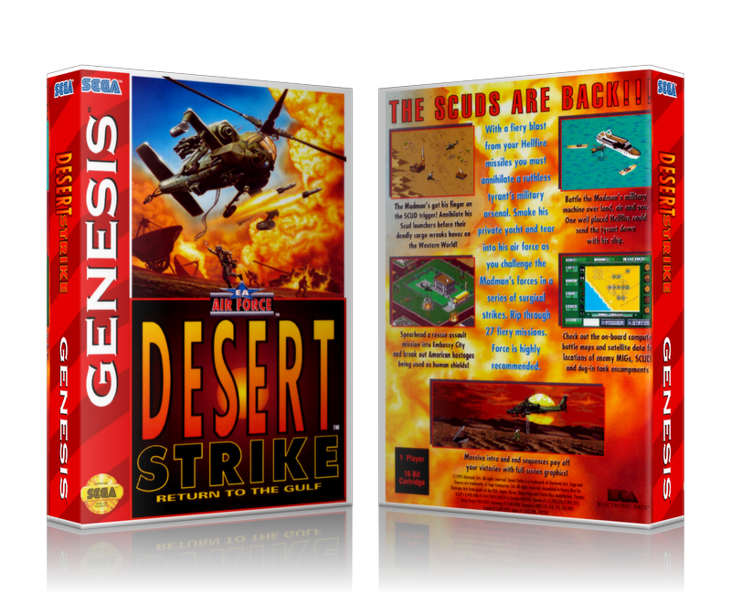 SEGA Genesis Desert Strike Sega Megadrive REPLACEMENT GAME Case Or Cover