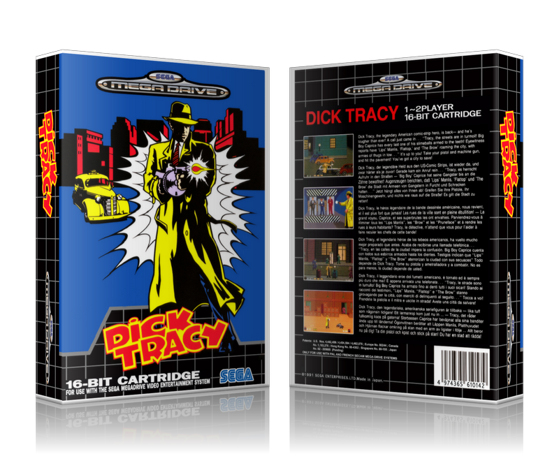 SEGA Genesis Dick Tracy Sega Megadrive REPLACEMENT GAME Case Or Cover