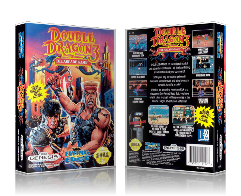 Genesis Double Dragon3 Sega Megadrive REPLACEMENT GAME Case Or Cover