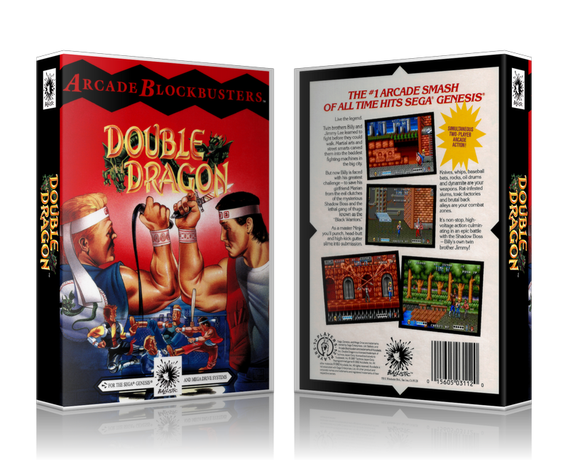 Genesis Double Dragon Sega Megadrive REPLACEMENT GAME Case Or Cover