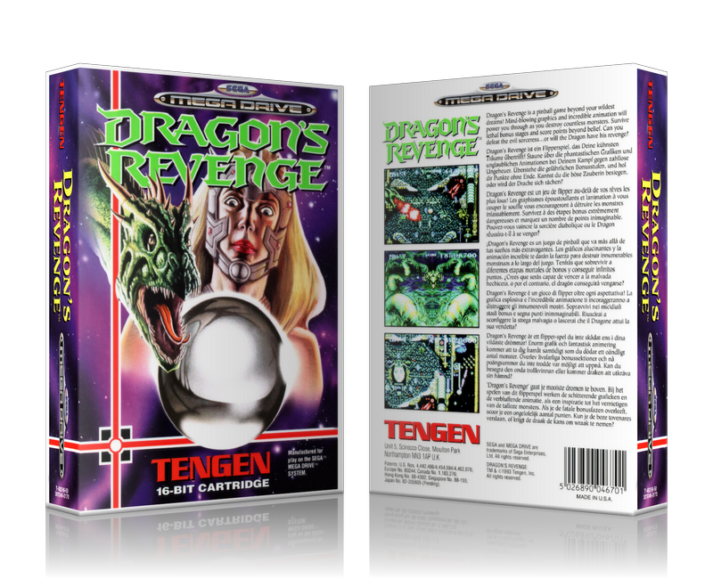 Genesis Dragon's Revenge Sega Megadrive REPLACEMENT GAME Case Or Cover