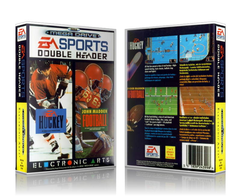 Genesis EA Sports Double Header Sega Megadrive REPLACEMENT GAME Case Or Cover
