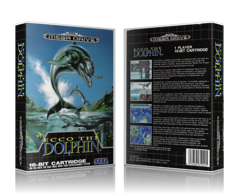 Genesis Ecco The Dolphin Sega Megadrive REPLACEMENT GAME Case Or Cover