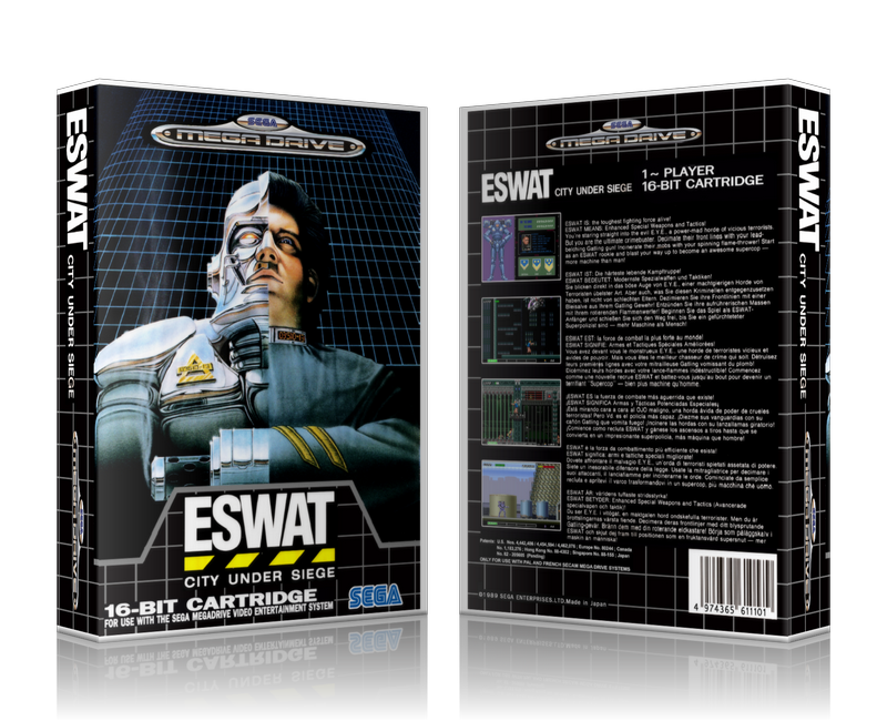 Genesis Eswat Sega Megadrive REPLACEMENT GAME Case Or Cover