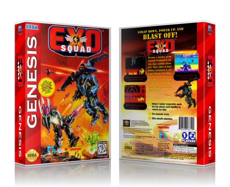 Genesis Exo Squad Sega Megadrive REPLACEMENT GAME Case Or Cover