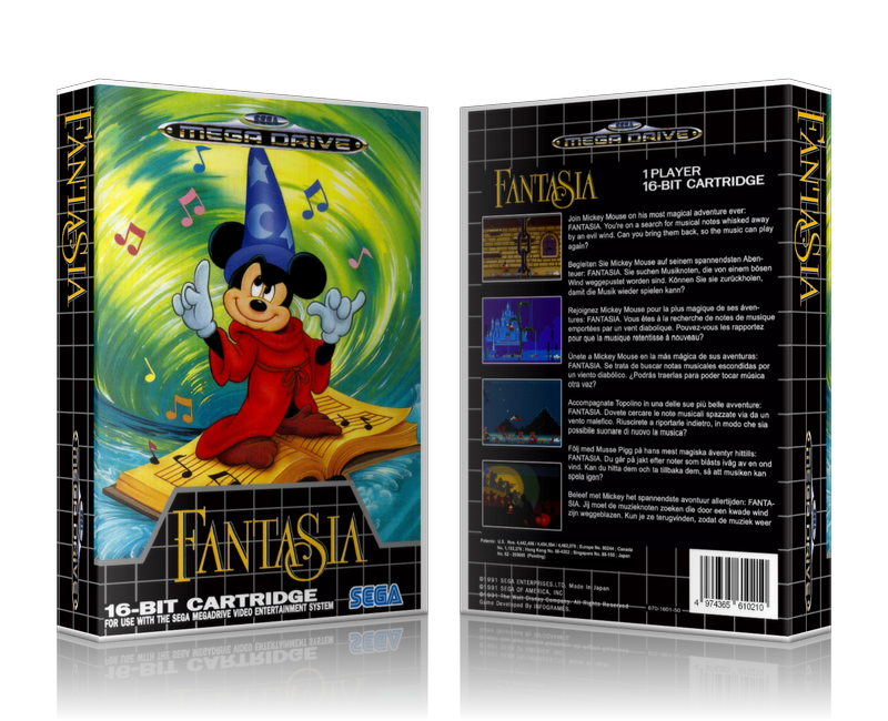 Genesis Fantasia Sega Megadrive REPLACEMENT GAME Case Or Cover