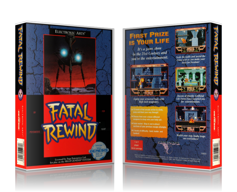 Genesis Fatal Rewind Sega Megadrive REPLACEMENT GAME Case Or Cover
