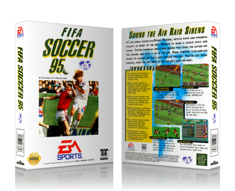 Genesis FIFA Soccer95 Sega Megadrive REPLACEMENT GAME Case Or Cover