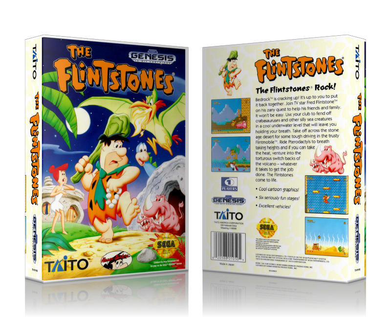 Genesis The Flintstones Sega Megadrive REPLACEMENT GAME Case Or Cover